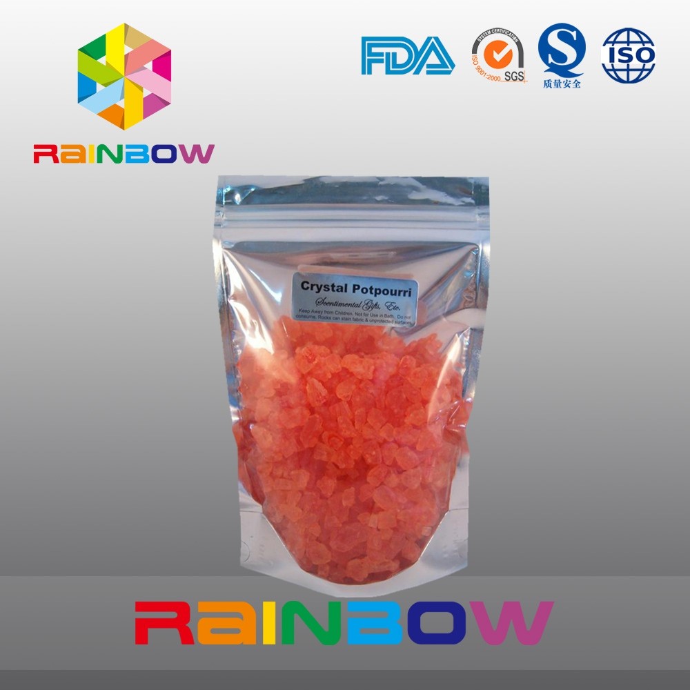 Doypack aluminum foil pouch packaging with zipper snack / sugar  bags