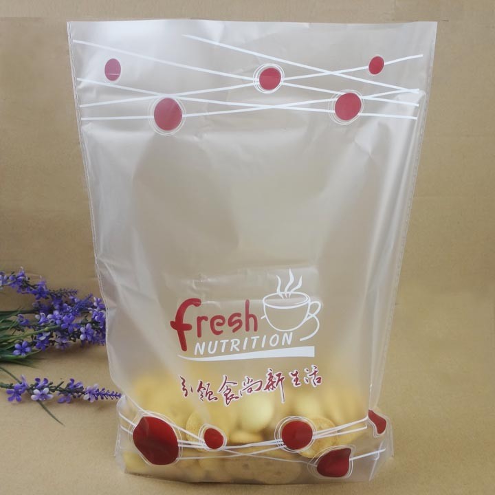 Doypack customized plastic cellophane bags for breads / snack food