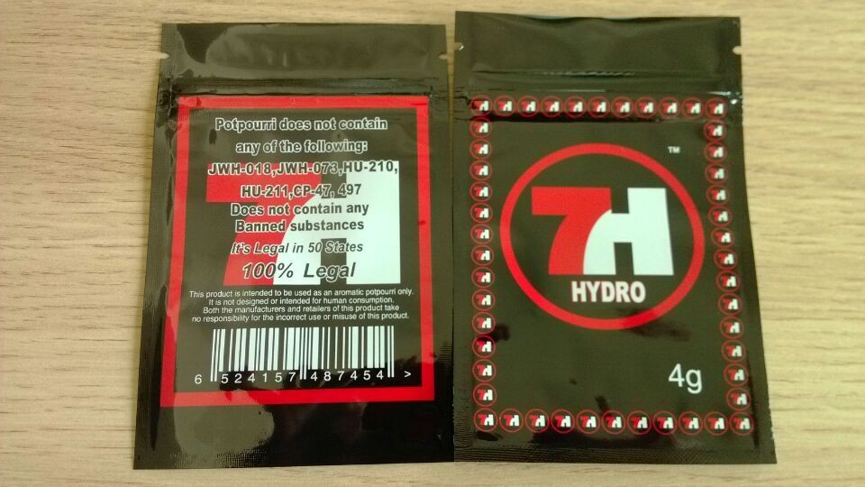 Fair Legal Plastic Pouches Packaging For 7H Kush / Hydro Herbal Incense Packaging Bag