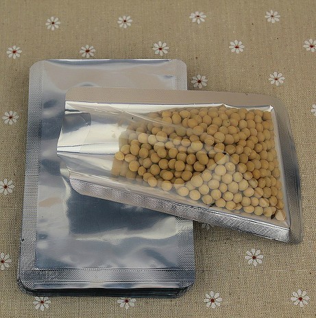 Flat Unprinted Aluminum Foil Pouch Packaging For Chia Flour / Seeds Packaging Bag