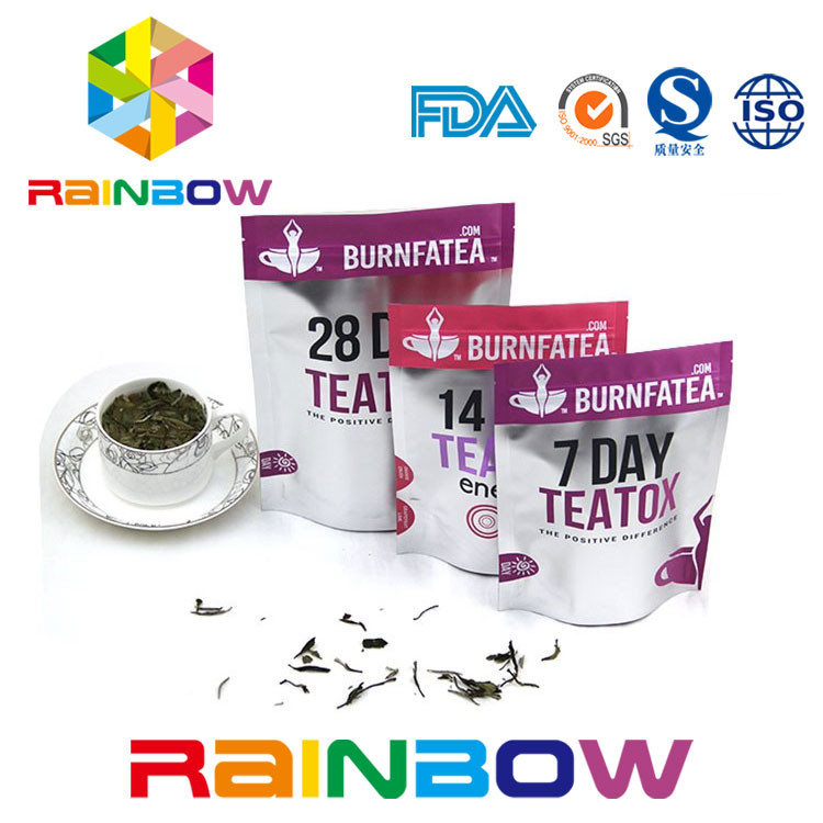 Biodegradable Stand Up Tea Pouch Mylar k Laminated Tea  Packing Bag