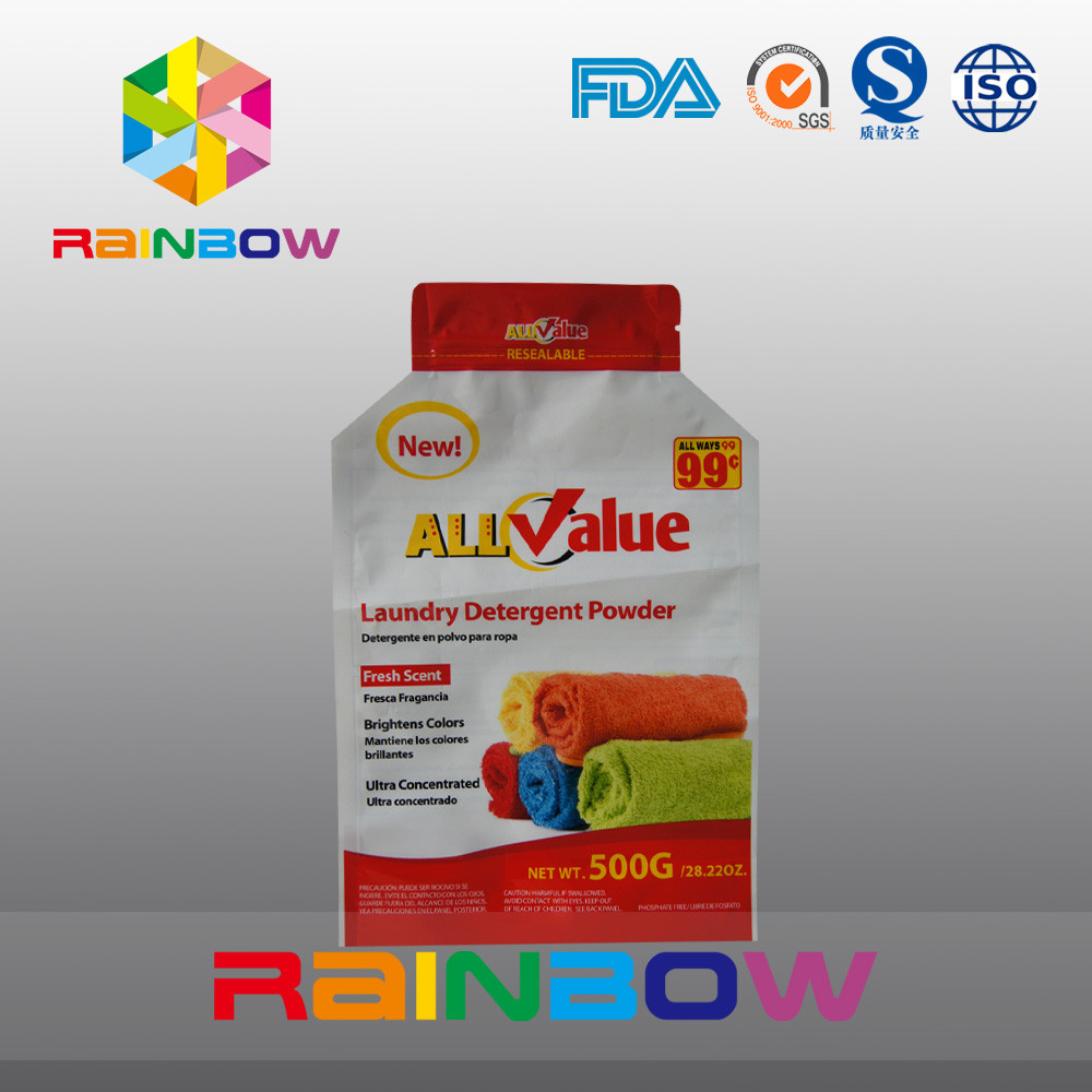 Customized Printing Plastic Packaging Bag For 500g Laundry Detergent Powder / Washing Powder