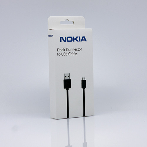 Hanging Paper Box Packaging For USB Cable Packaging With Custom Printed Logo