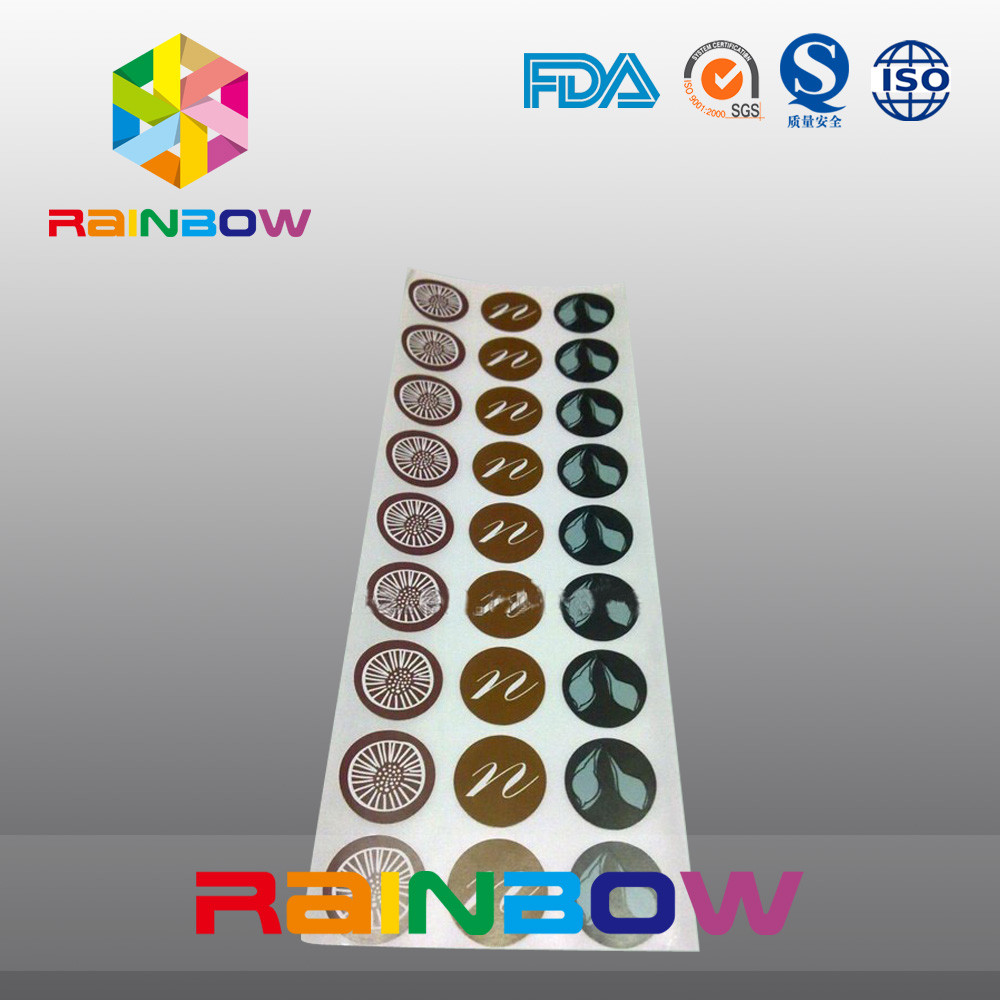Custom Round Paper Shrink Sleeve Packaging , Adhesive Sticker Labels For Activated Nuts