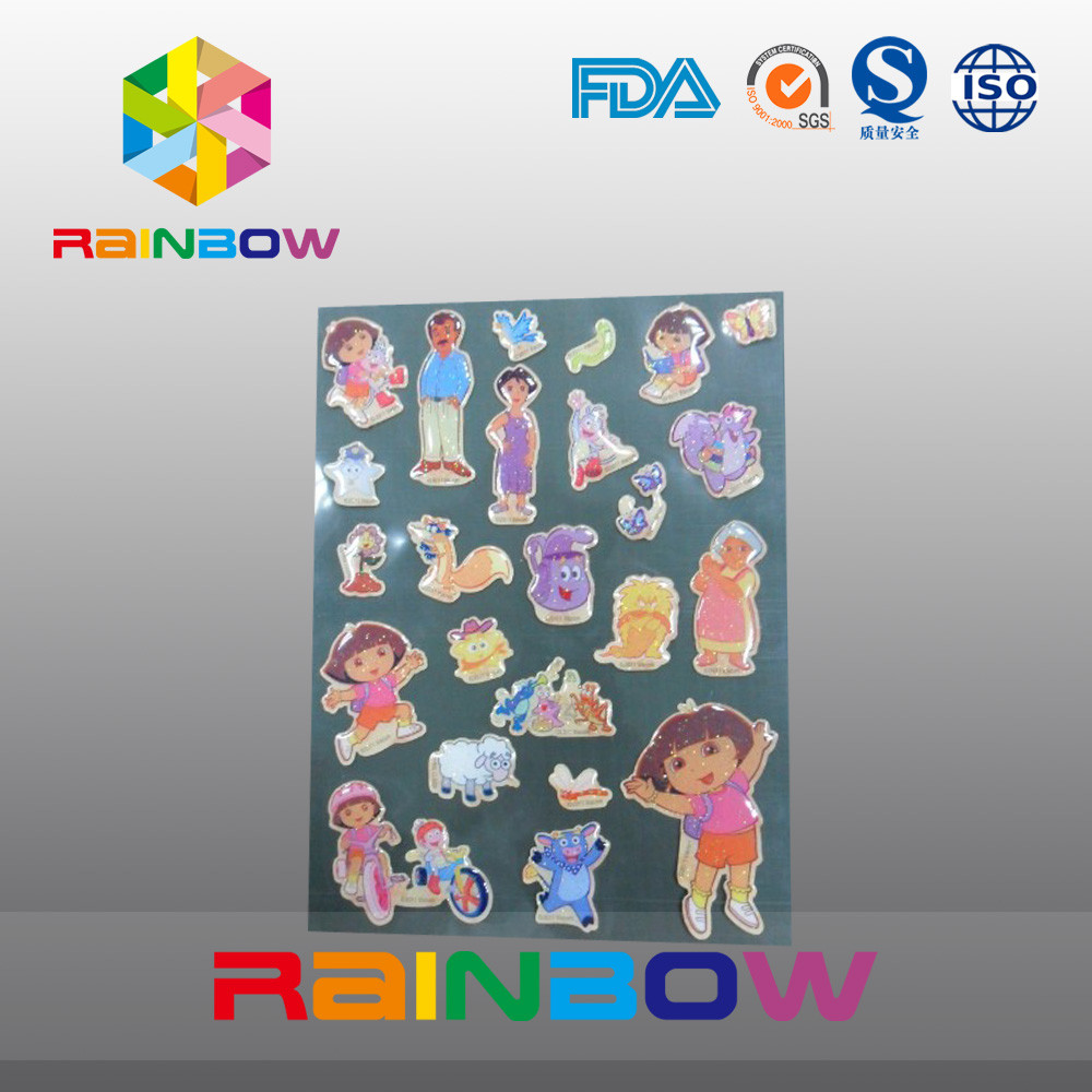 Colorful Vivid Irregular Economic Recyclable Custom Paper Labels Bottle / Plastic Bag