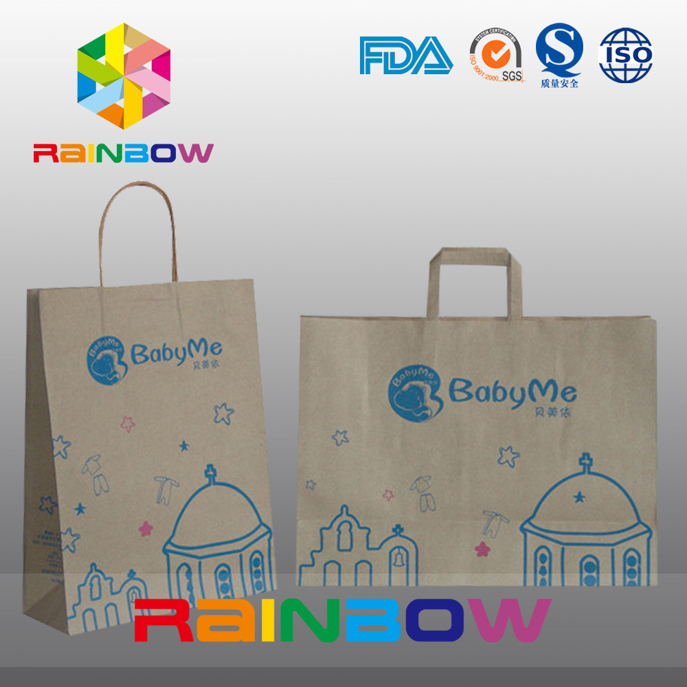 Printed Colorful Customized Paper Bags Gift Paper Bag For Cloths / Shoes