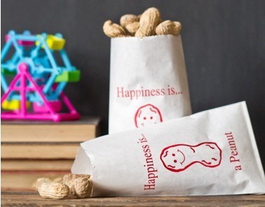 Customized Printing Peanut / Ice Cream Sandwich Packaging Food Paper Bag
