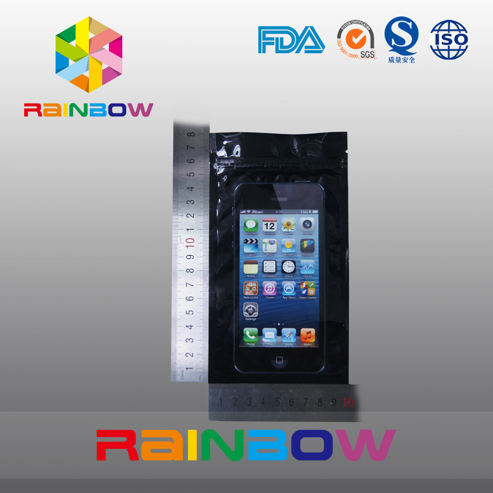 Font Clear Window Anti Static Bag Telephone Packaging With A Hang Hole