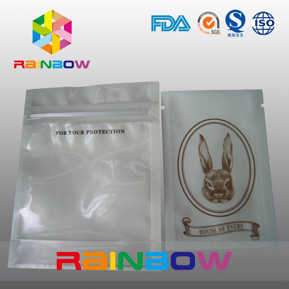 Customized Logo Transparent Front Poly Zipper Bag For Electronic Packing