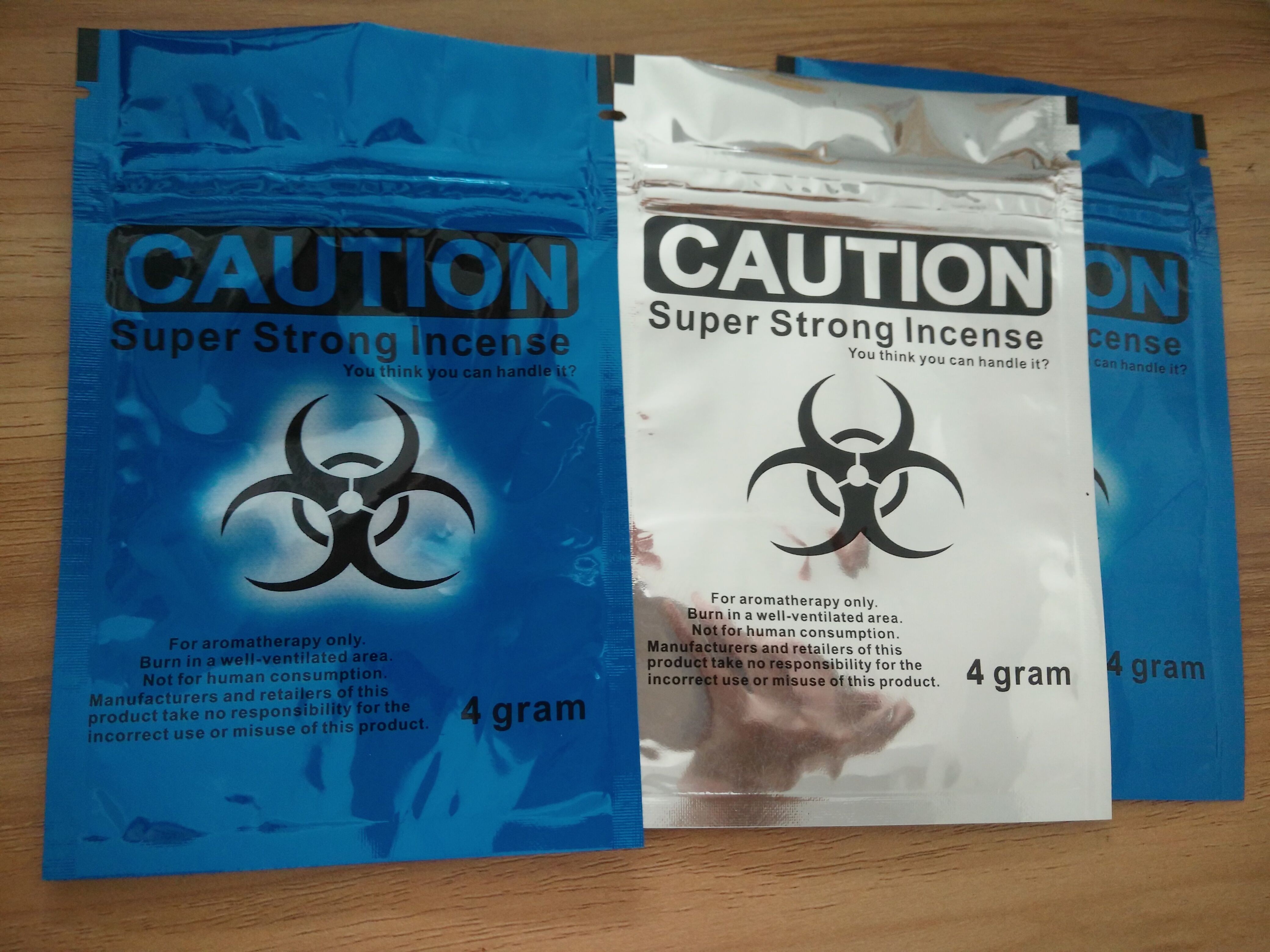 Caution Herbal Incense Packaging k Bags Spice Smoke Bag Accept Custom Own Logo