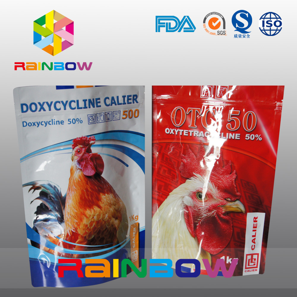 Custom Your Own Logo Stand Up Pet / Tukey Food Storage Pouch With Zipper