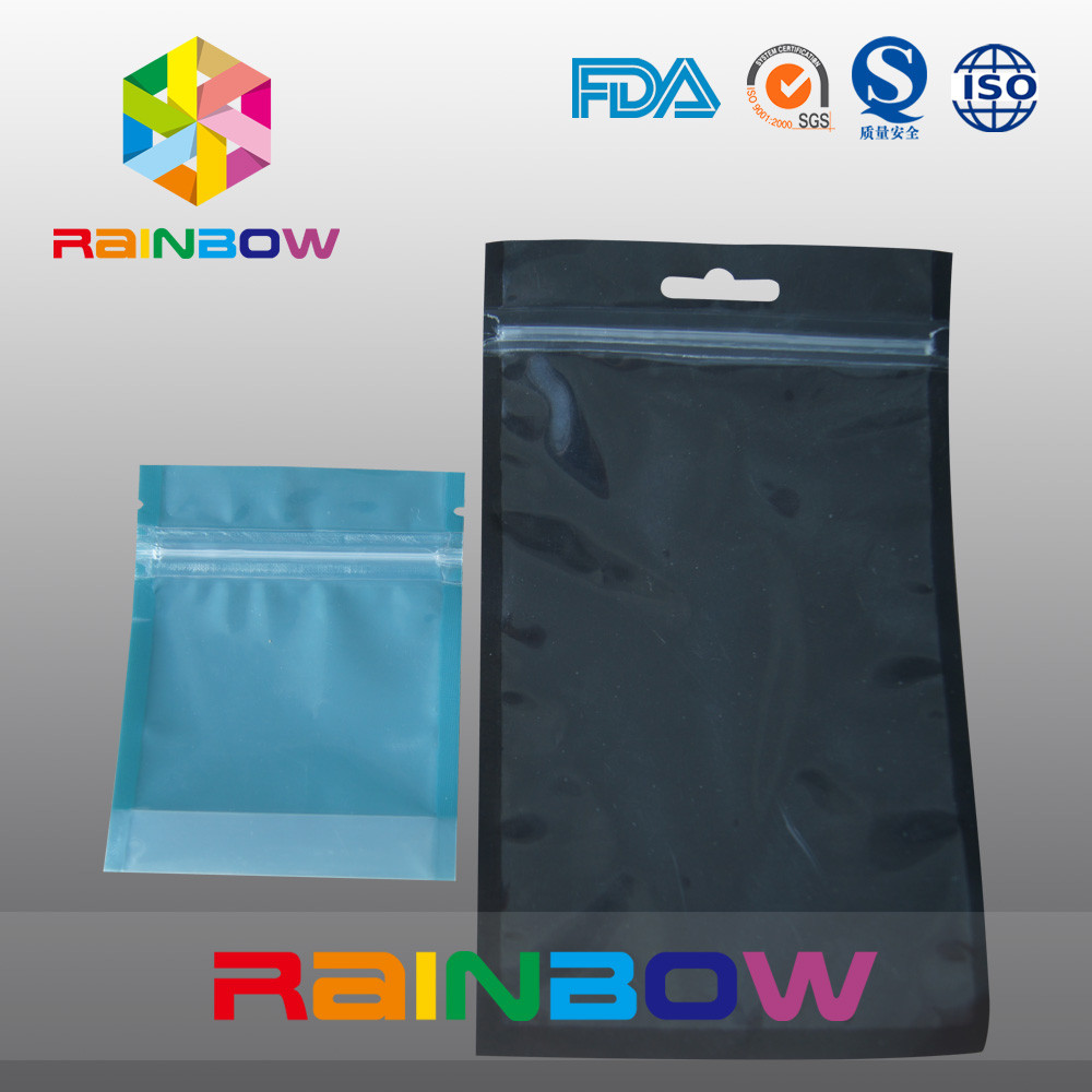 Stand Up Zipper Bag For Tea , Plastic Pouches Packaging Bottom Gusset Bags And Handle
