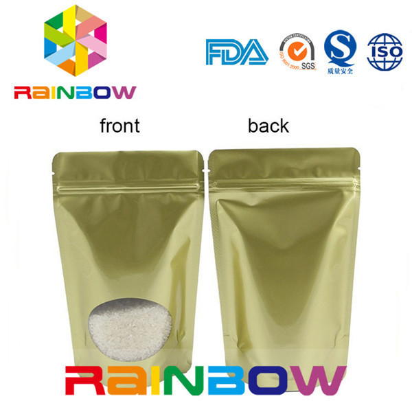 Resealable Foil Pouch Packaging Heat Sea Foil Gloss Black Mylar Zip Lock Bags