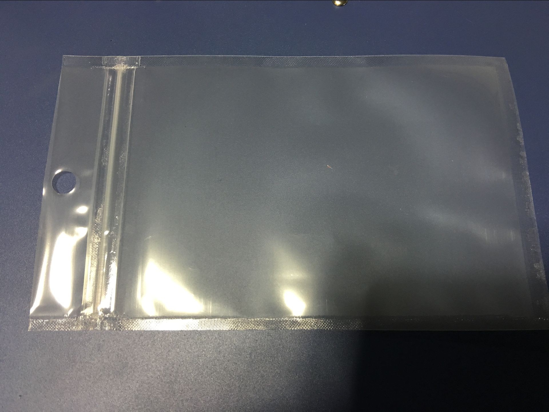 Three Side Seal Clear Plastic Pouches Packaging k Bag With Hang Hole