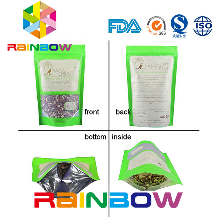 The most fresh raw material pouch with stand up Aluminum Foil packaging with printing / Food grade packaging
