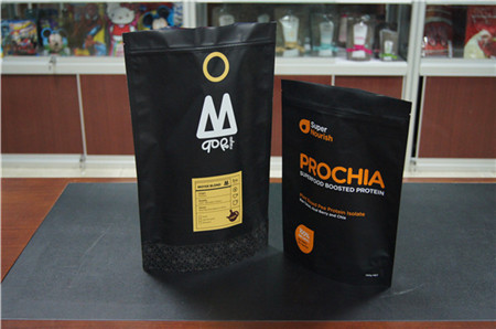Custom Printed Stand Up Coffee Bag With Degassing Valve / Coffee Bean Packaging Bag