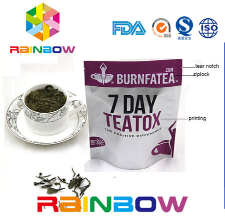 Side Gusseted Doy Pack Kraft Paper Tea Packaging Bag Aluminum Foil Plastic k Pouch