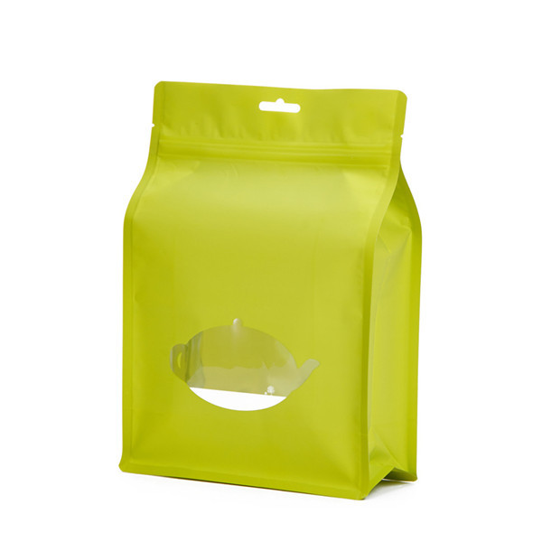 Kraft paper tea packaging bags stand up aluminum plastic packaging bags with k