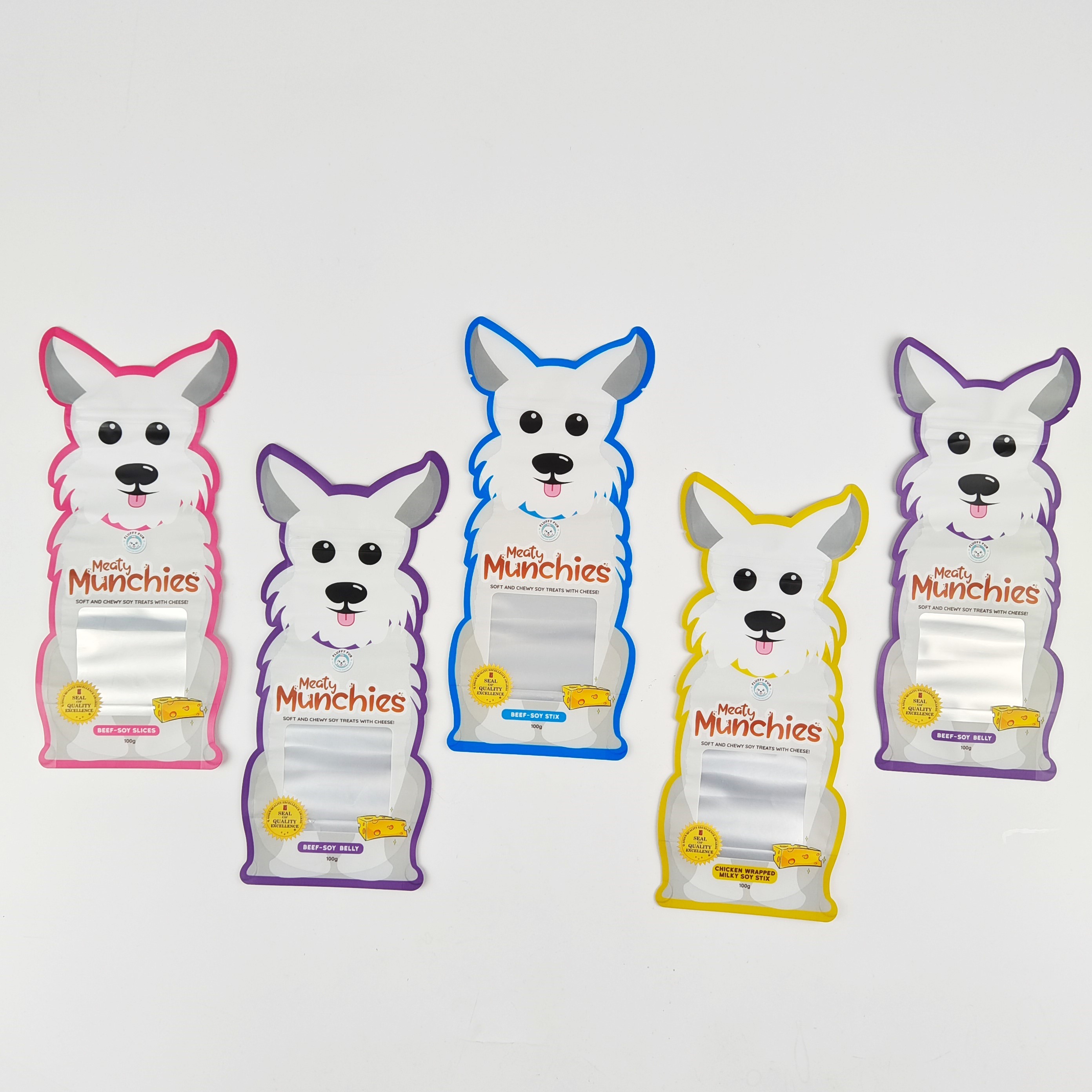 Childproof Ziplock Mylar Stand Up Bags 3.5g Special Die Cut 50 - 200microns Thickness