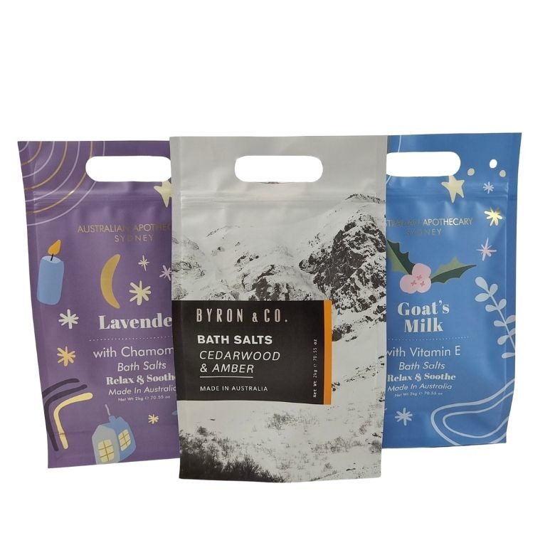 Custom Design Stand Up Zipper Pouch Body Scrub Packaging Aluminum Foil Mylar Bags