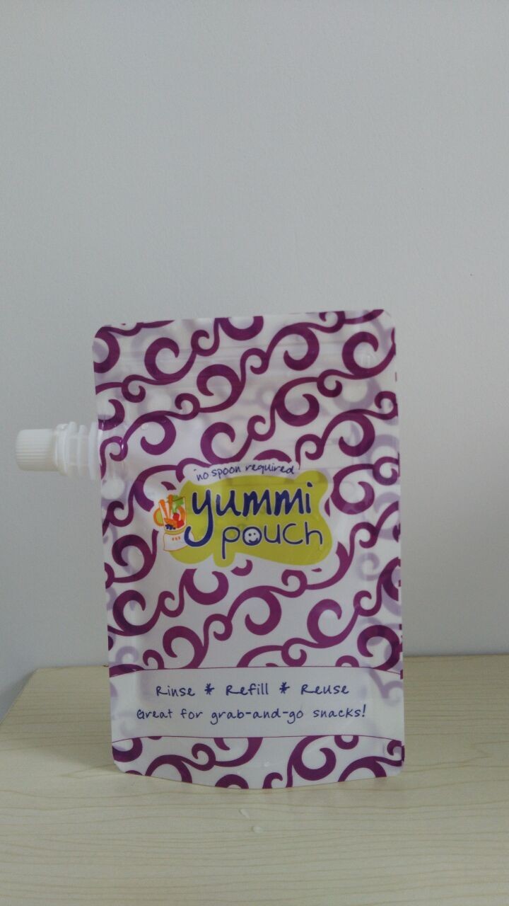 Customized 5oz BPA Free Stand Up  Baby Food Pouch with k