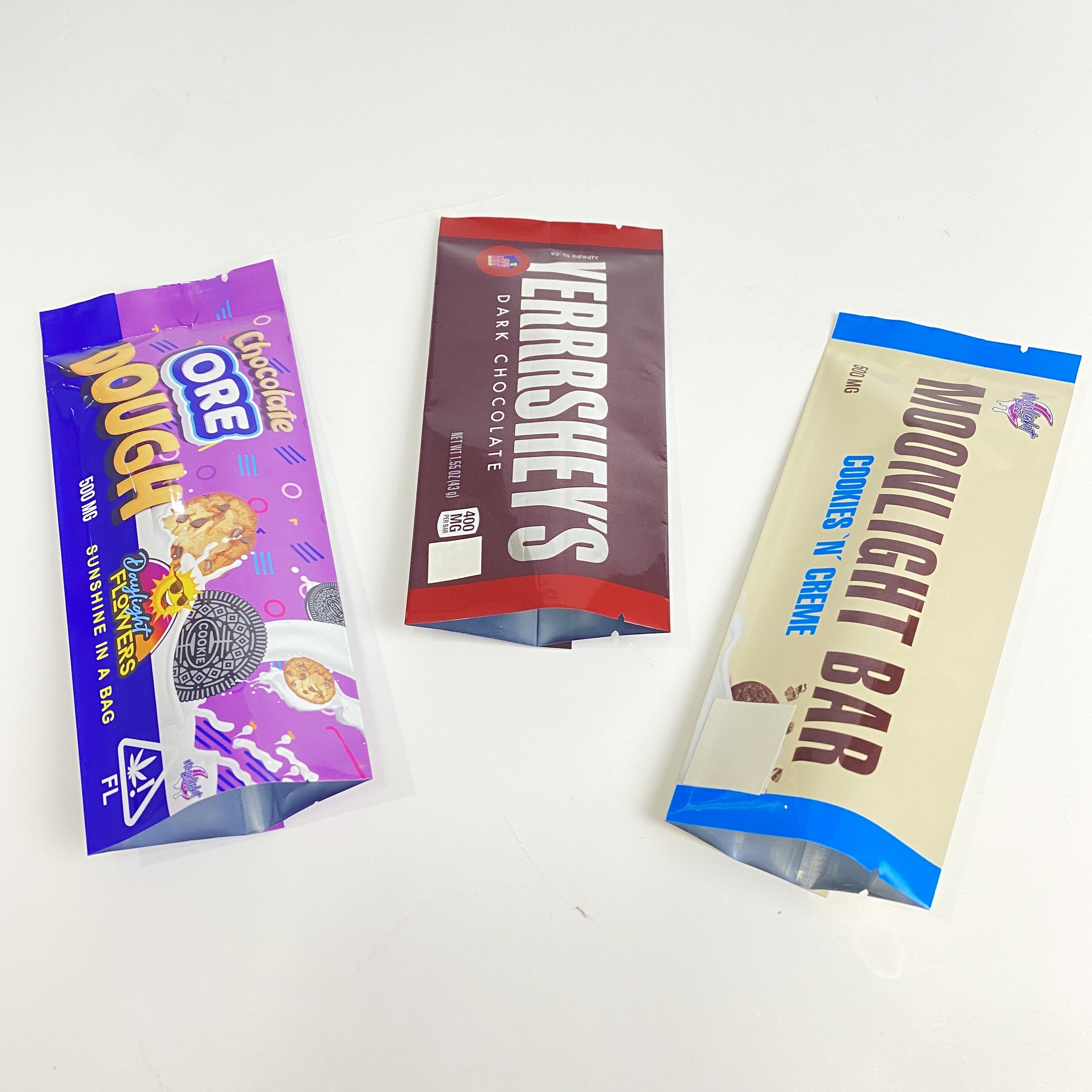 Custom Logo Back Sealed Bag Candy Gummies Seed Packaging Pouches