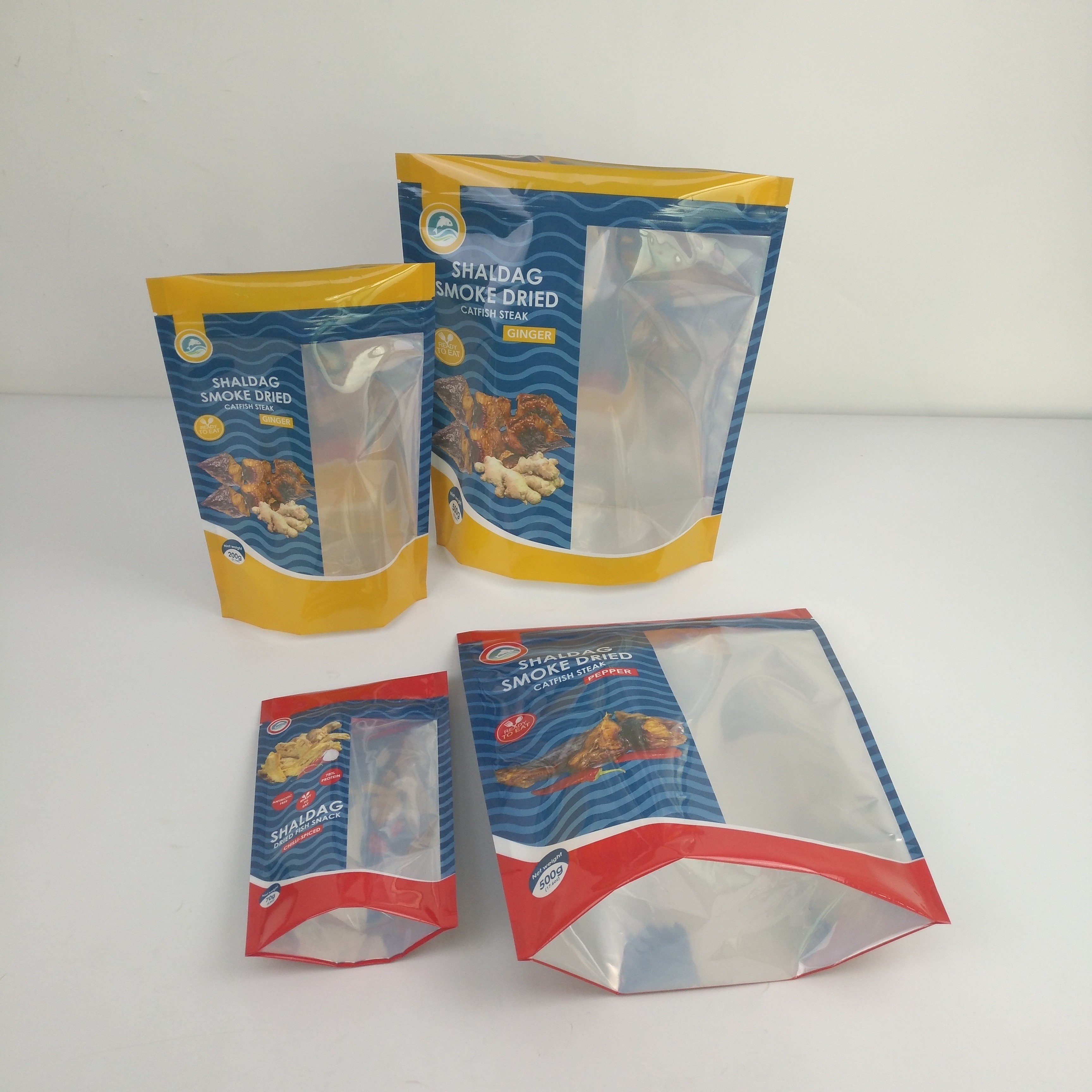 Glossy Smell Proof Packaging Bags Snack Dried Food Mylar Ziplock Stand Up Bags