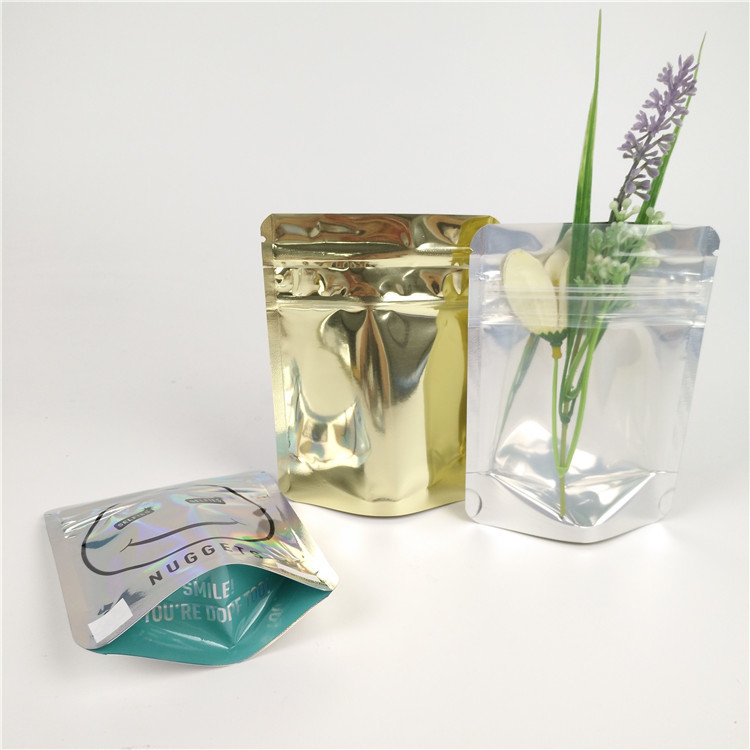 Transparent Custom Printed Mylar Bags Smell Proof Pouch 3.5g Edible Ziplock Foil Bags