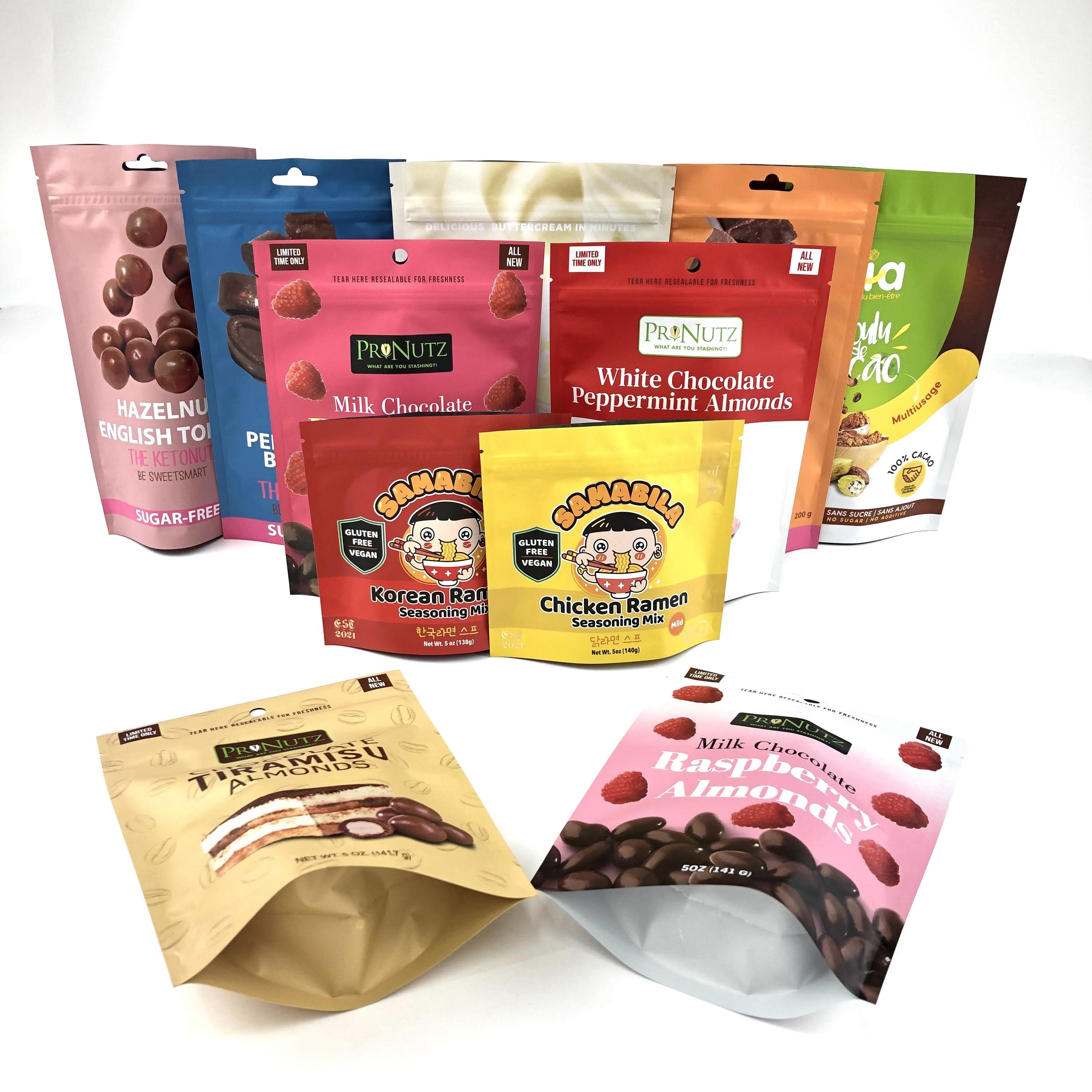 Digital Packaging 3.5g Edible Food Stand Up Bag Ziplock Smell Proof Plastic Bag