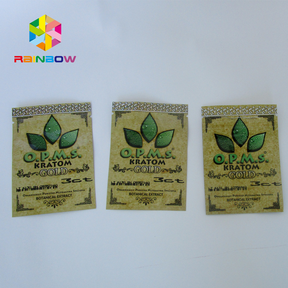 Custom Printing Kratom Botanical Extract Aluminum Foil k Bag For Cannabinoids Kratom Capsules