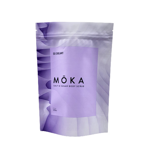 Custom Logo Printed Stand Up Ziplock Pouch Sea Salt / Liquid Soap / Body Scrub Packaging