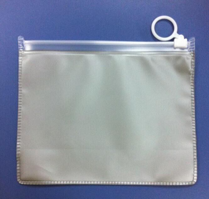 Silk printing Clear frosted travel use eva plastic bag for clothes with zipper