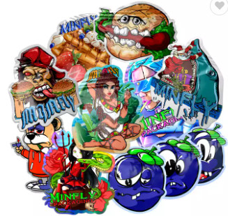 Soft Touch Edible Food Packaging Bag 3.5g Cookie Special Shape Die Cut Mylar Bags