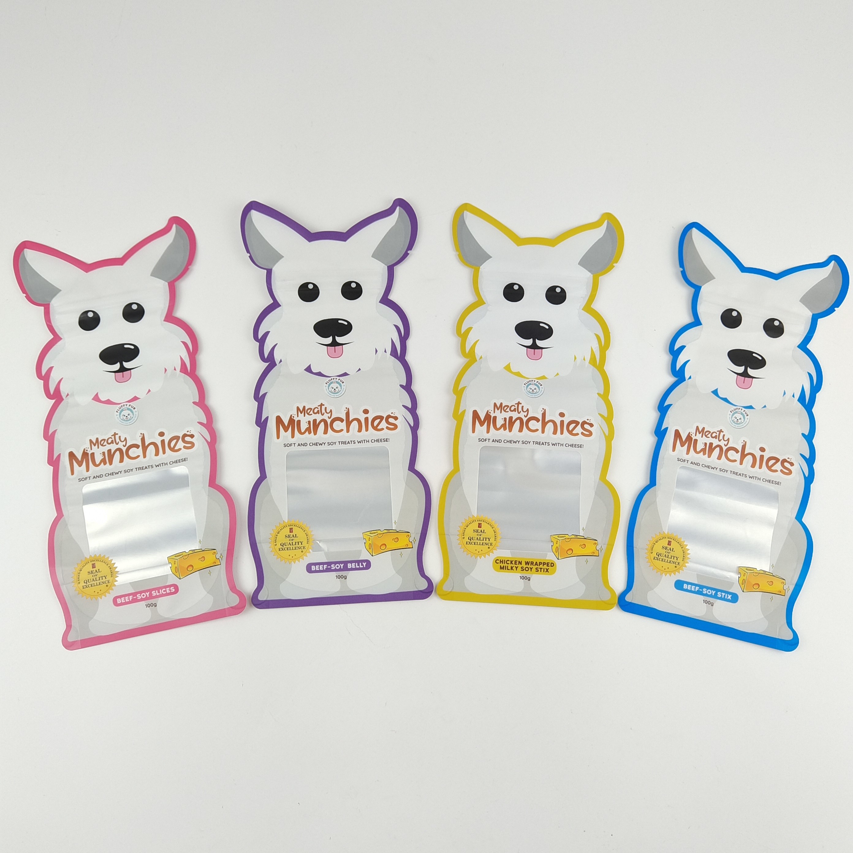 Hologram Printed Irregular Shaped Die Cut Mylar Bags 3.5g - 28g Childproof Smell Proof Bag