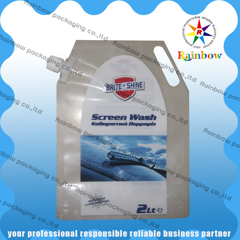 Clear Pet Spout Pouch Packaging With Hang Hole For Soft Drinks