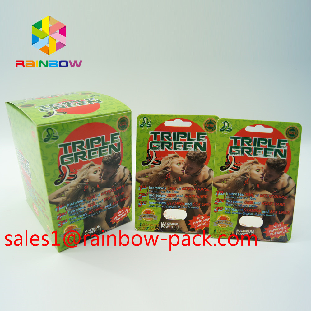 hot sale 3D printing card Black mamba 3D cards3d sex pills packaging paper card 3D sex pill card enhancement pill boxes