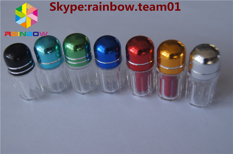 sex tablets capsules bottle with metal cap hexagon shape small capsule bottle with cap