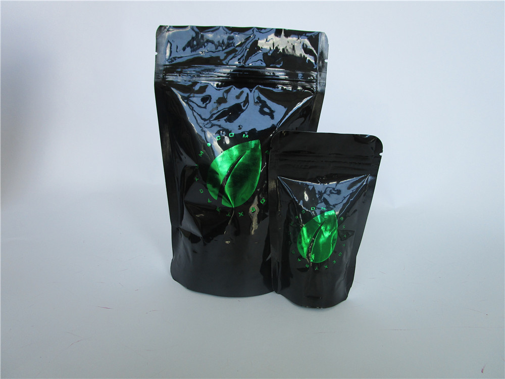 Black Plastic k Bags Medical Cannabis / Tobacco / Herbal / Spice Packing