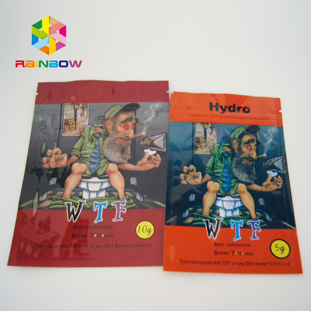 Sweet Leaf Canabis Chemical Powder small heat seal bags With Zipper And tear notches