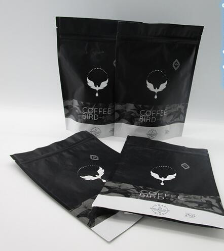 Matte Finish Plastic Pouches Packaging Customized Coffee Bean Packaging Bag