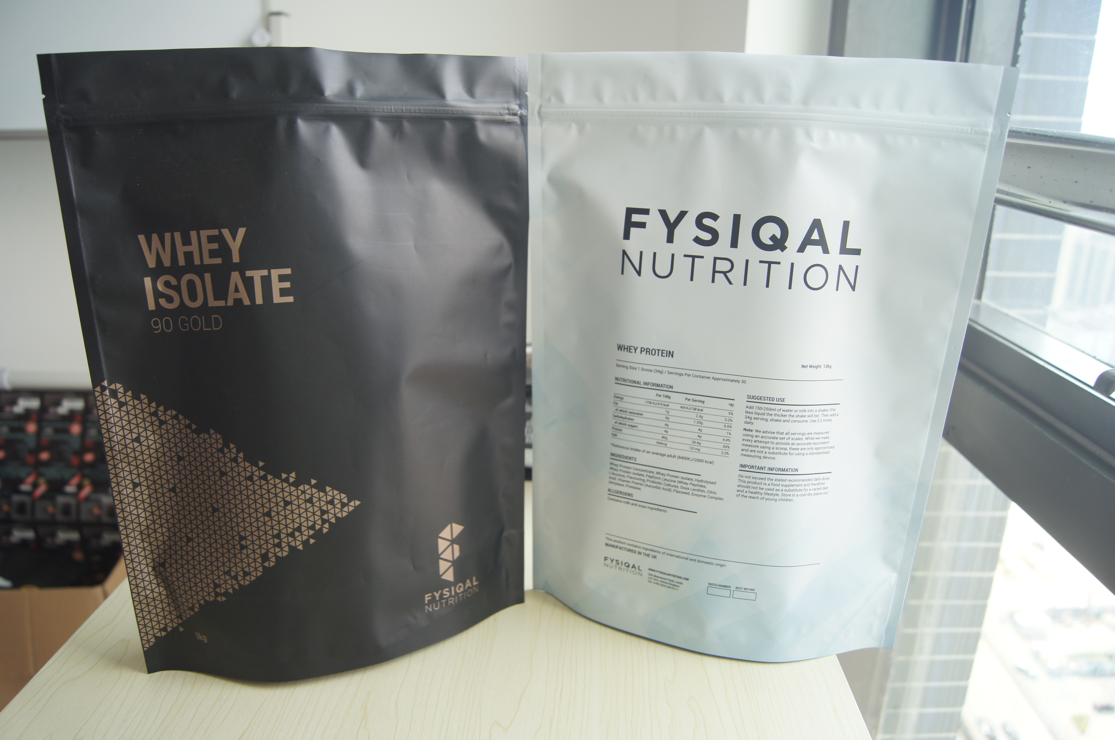 Stand Up Aluminum Foil Whey Protein Powder Bags For 480g