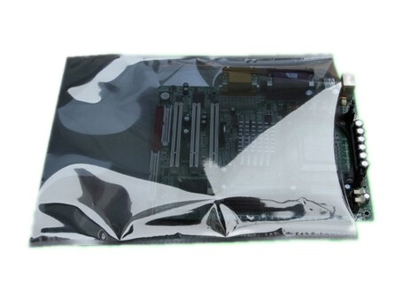 Silver Zip Lock Big Anti Static Bag Transparent / Half Transparent Nylon