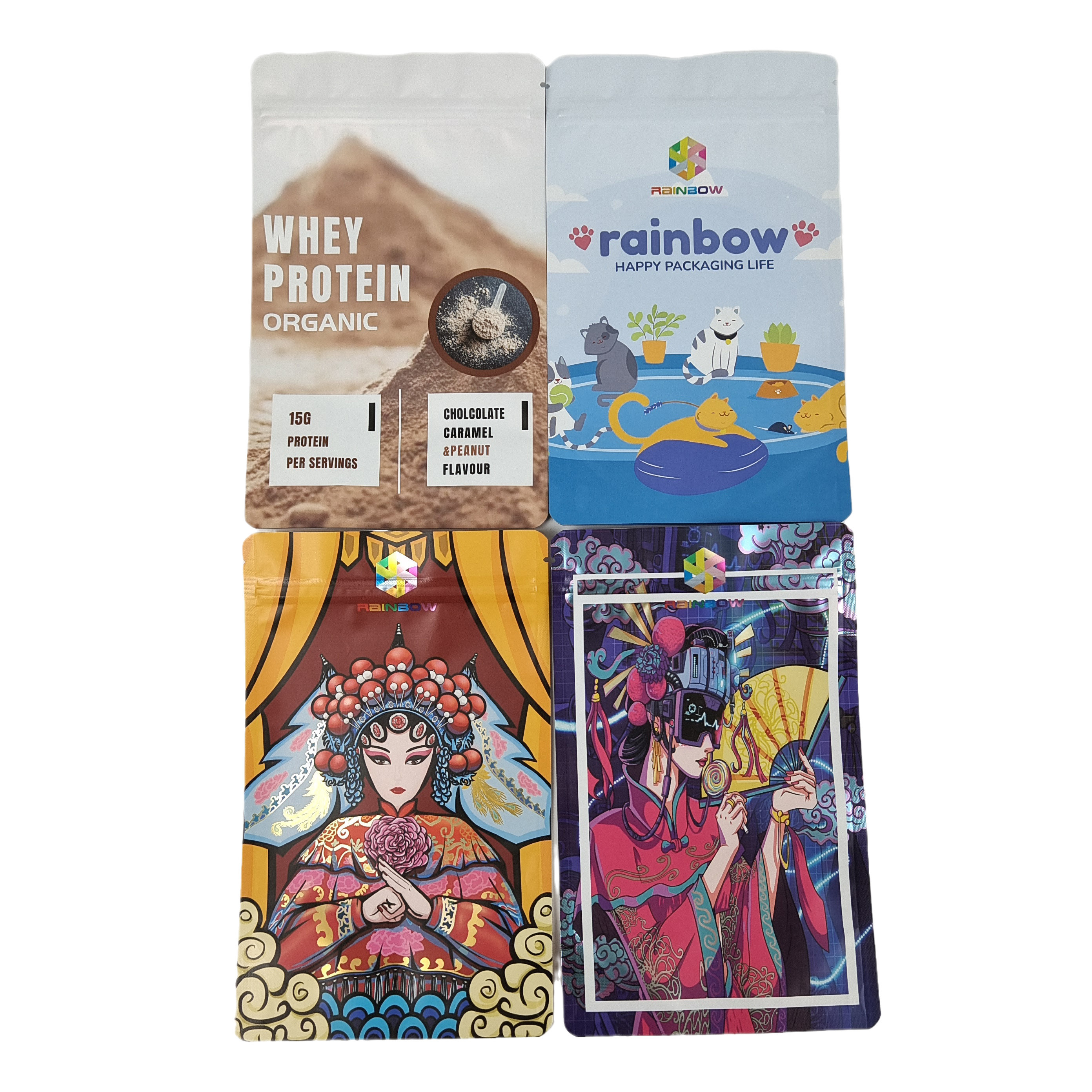 Food Grade Packaging Custom Matte Aluminium Foil Edible Mylar Snack Zip Lock Bags