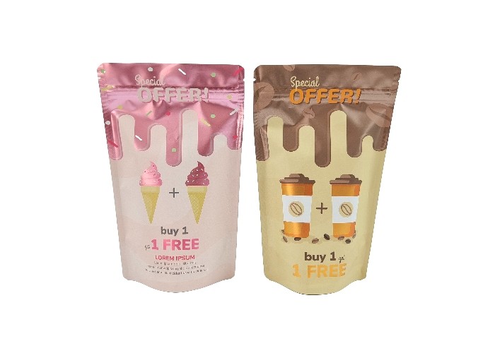 Matte Metallic Stand Up Bag Custom Food Tea Packaging Aluminum Foil Mylar Bags