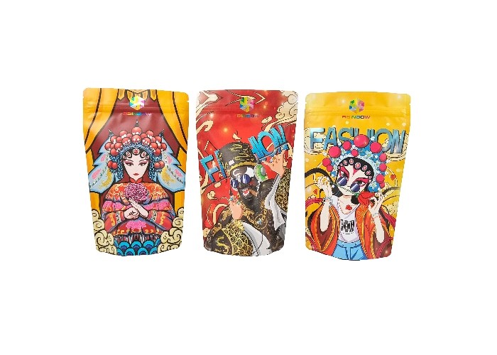 Food Peanut Candy Nut Dessert Storage Stand Up Mylar Food Bags With Resealable Ziplock