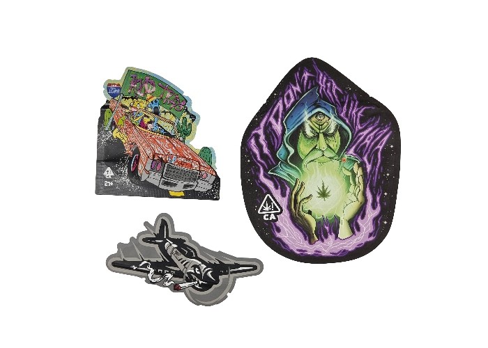 Soft Touch Plastic 3.5g Mylar Zip Lock Bags Special Shaped Digital Printing