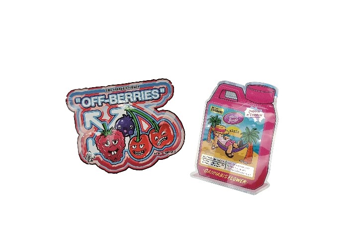 Special Shaped Childproof Zip Lock Bags Resealable 3.5g - 28g Smell Proof Pouches