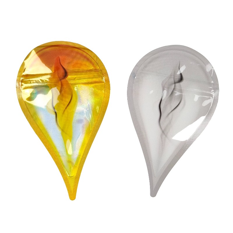 Smell Proof Ziplock Mylar Bag 3.5g Glossy Special Die Cut Shaped For Food Packing