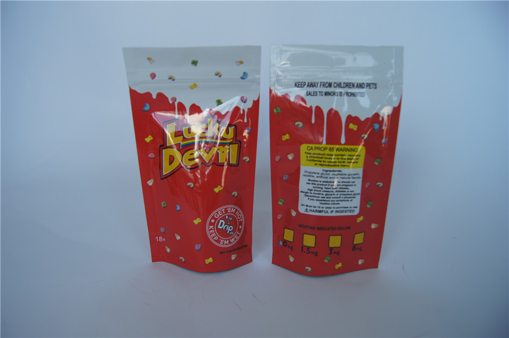 Customized Plastic Foil Bags Resealable Stand Up Gummy Pouch / Aluminum Foil k Gummy Bag