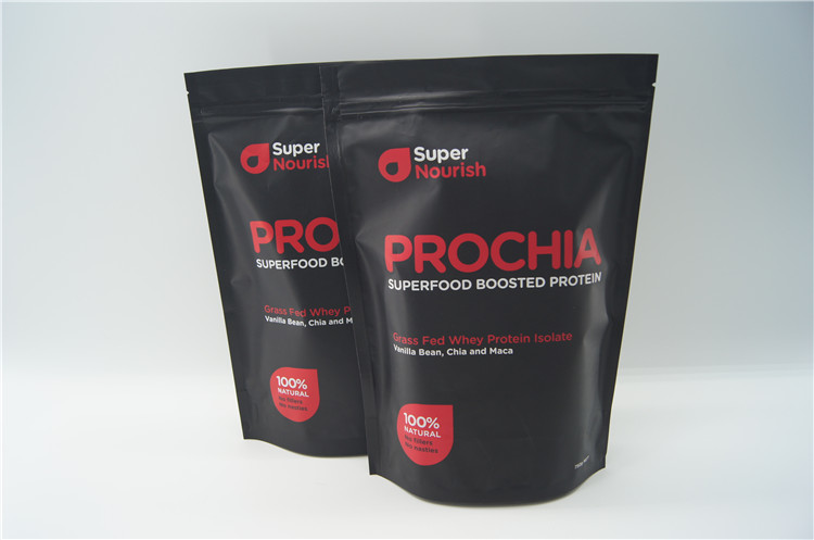 High quality aluminum foil nutrition stand up packaging bag with zipper